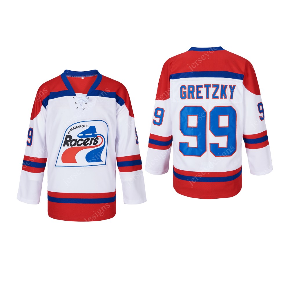 Wholesale Jersey Wayne Gretzky #99 Indianapolis Racers-Vintage Ice Hockey Jersey Stitch Sewn S-3XL