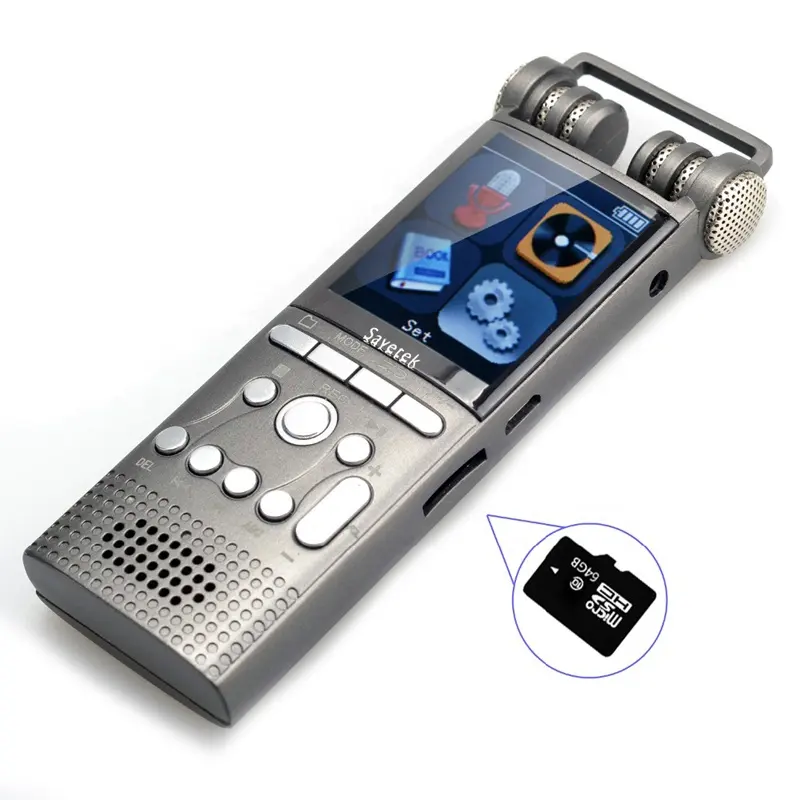 Support Password Locking Recording Monitor and Hearing Aid / Time Stamp / VOR Function 8GB 16GB Digital voice recorder