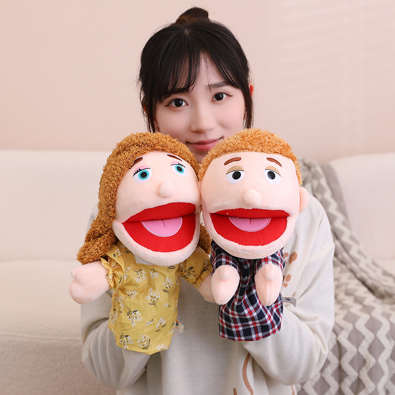 Wholesale Cute Cartoon Wild Monkey Stuffed Animal Plush Hand Puppets Customizable for Kids