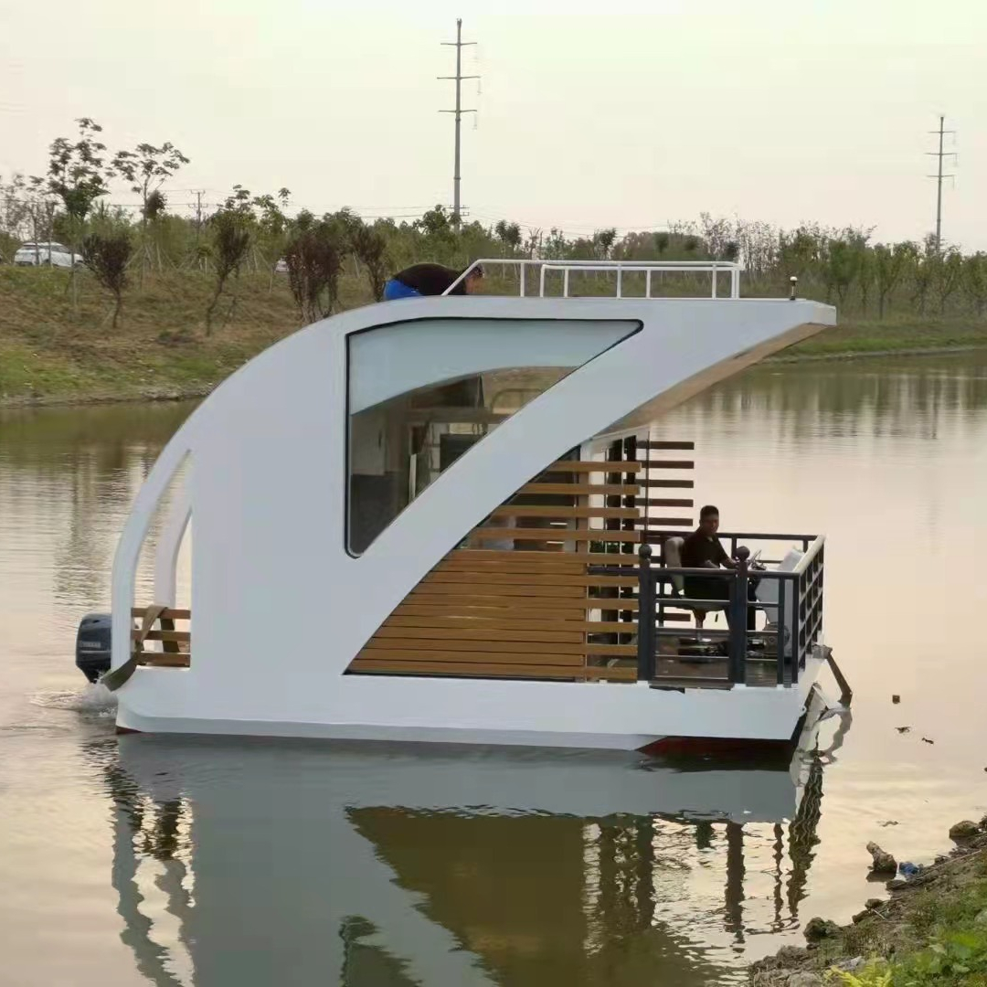Quality 21ft 6m USA/Australia Standard Luxury Speed sport water Skiing Aluminum Pontoon Houseboat For Sale