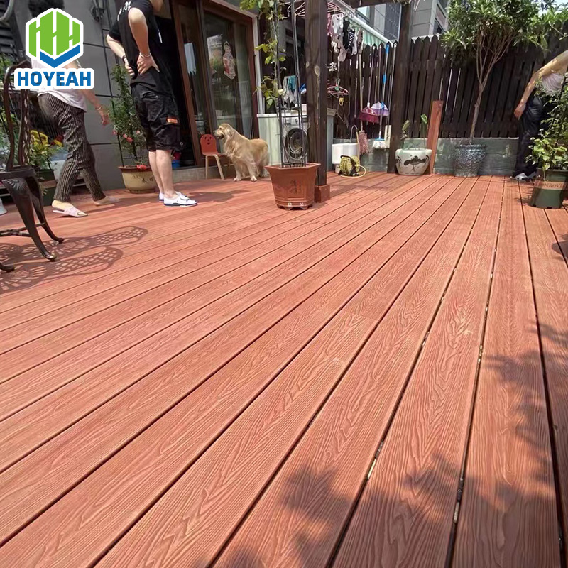 HOYEAH Factory Direct Sales 149*23WPC 3D Embossed Deck Pool Deck Waterproof Moistureproof Garden Garden Engineer Wpc Deck Floor