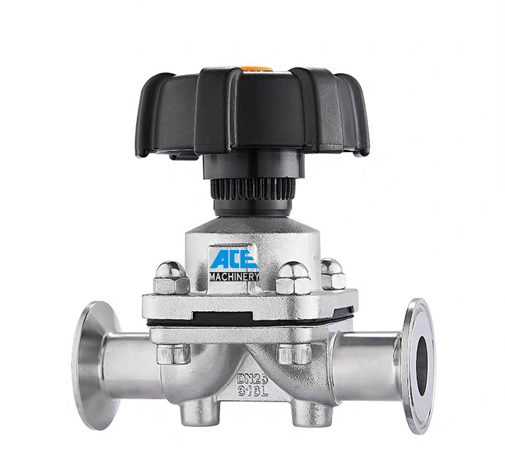 Sanitary Stainless Steel U Type Bend Diaphragm Valve 304 316L