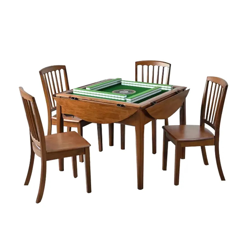 Two color automatic casino wooden mahjong table for entertainment
