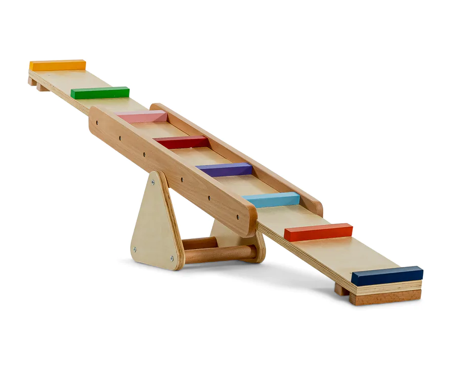 Indoor Montessori science educational children's toy wooden balance beam seesaw for kids playground equipment