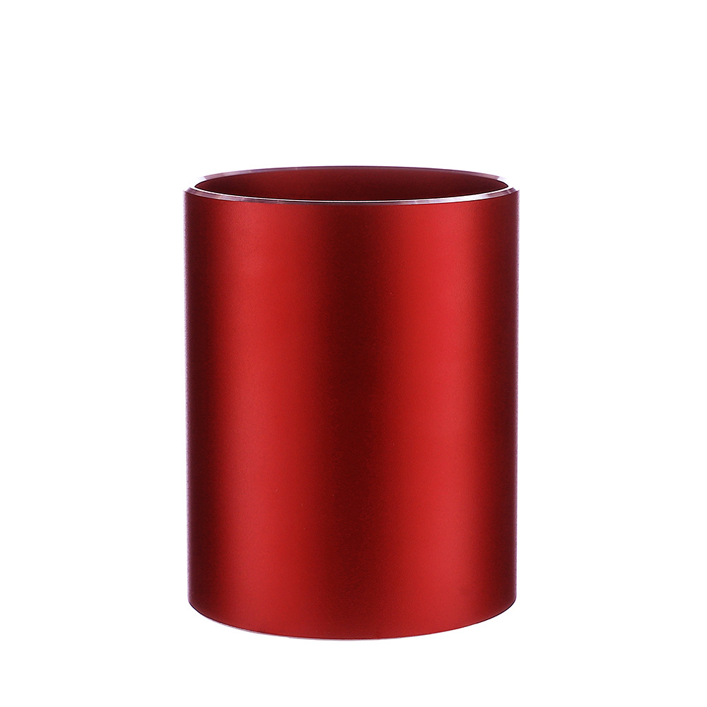 Aluminium Alloy Pen Holder Round Brush Pot Pencil Container Desktop Stationery Stainless Steel Pen Stand