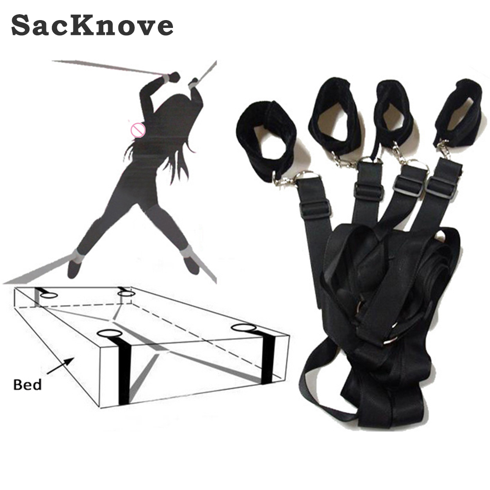 SacKnoven популярные женские наручники для игр товары для взрослых мужские женские игры Фетиш Секс-игрушки для тела БДСМ бондаж кровати ограничитель для пар