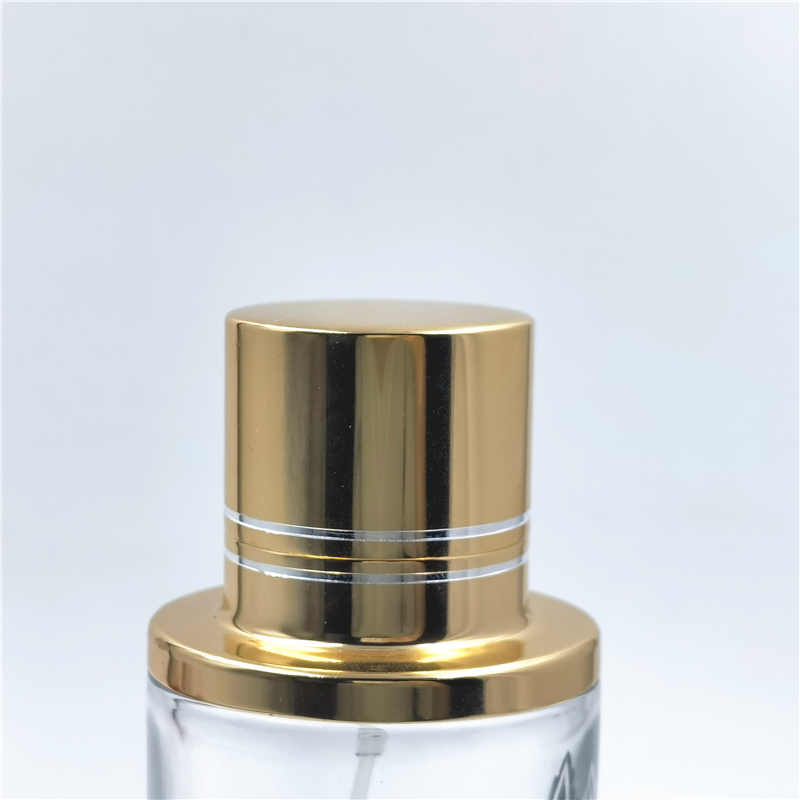 Customized color and logo gold glass perfume bottle 15mm lids aluminum magnetic perfume bottle cap