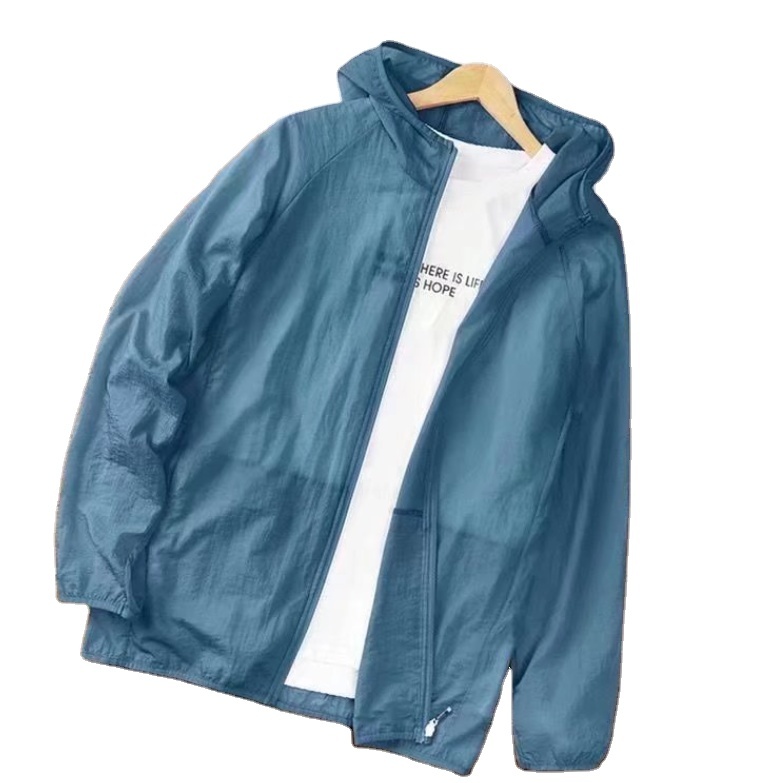Mens Summer Ice Silk Thin Breathable Coat New Anti Ultraviolet Outdoor Fishing Sun Protective Clothing Light Jacket
