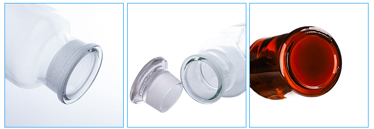 Factory supply 500ml anti-corrosion medical wide mouth amber reagent bottle used for storage