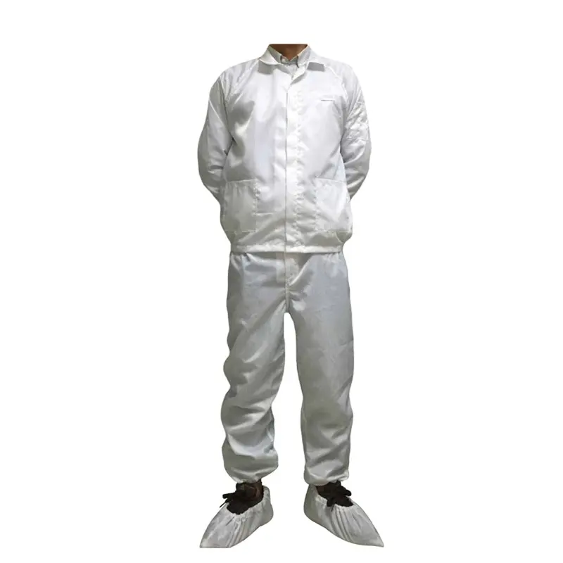 LN-1560103 5mm Conductive ESD Dust Free Suits Cleanroom Jackets Antis-tatic Garment