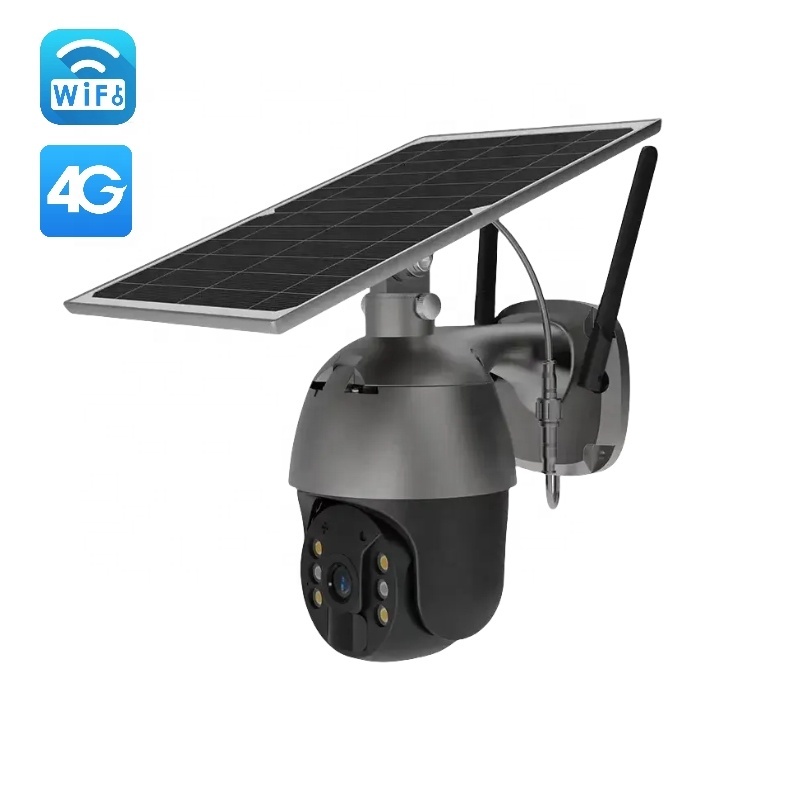 Low Power PIR Sensor 1080P 4MP Solar Wireless Camera Security Solar 4G CCTV Camera