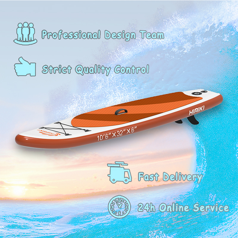 2021 Drop stitch+EVA+PVC Board Inflatable Long Fins Cheap Paddle Sup For Wave Surfing
