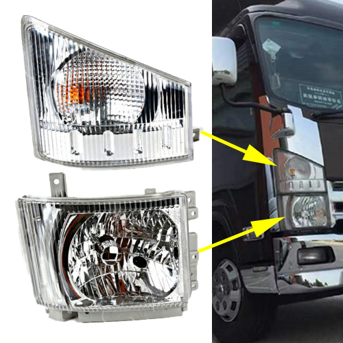 Передняя фара + угловой светильник для Isuzu 700p ELF, купить NPR NPR-HD GMC W4500 W5500