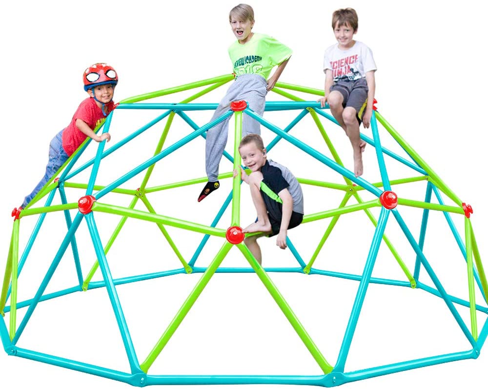 Climbing Dome Jungle Gym 10 ft Outdoor Geodesic Dome Climber for Kids Supports 750lbs Extra Rust Protection Easy Assembly