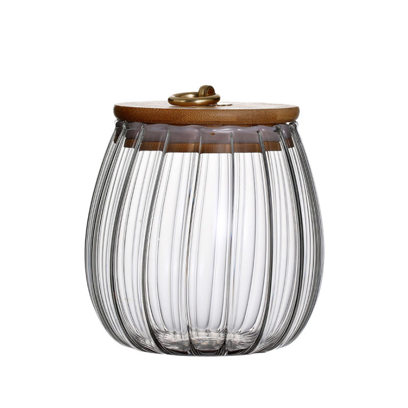 borosilicate glass storage jar with lid for kitchenware food spaghetti beans spice keep fresh