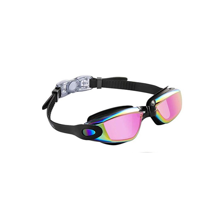Electroplating Anti-UV Anti-fog Swimsuit Diving Adjustable Ladies Men Swimming glassesEar Plug