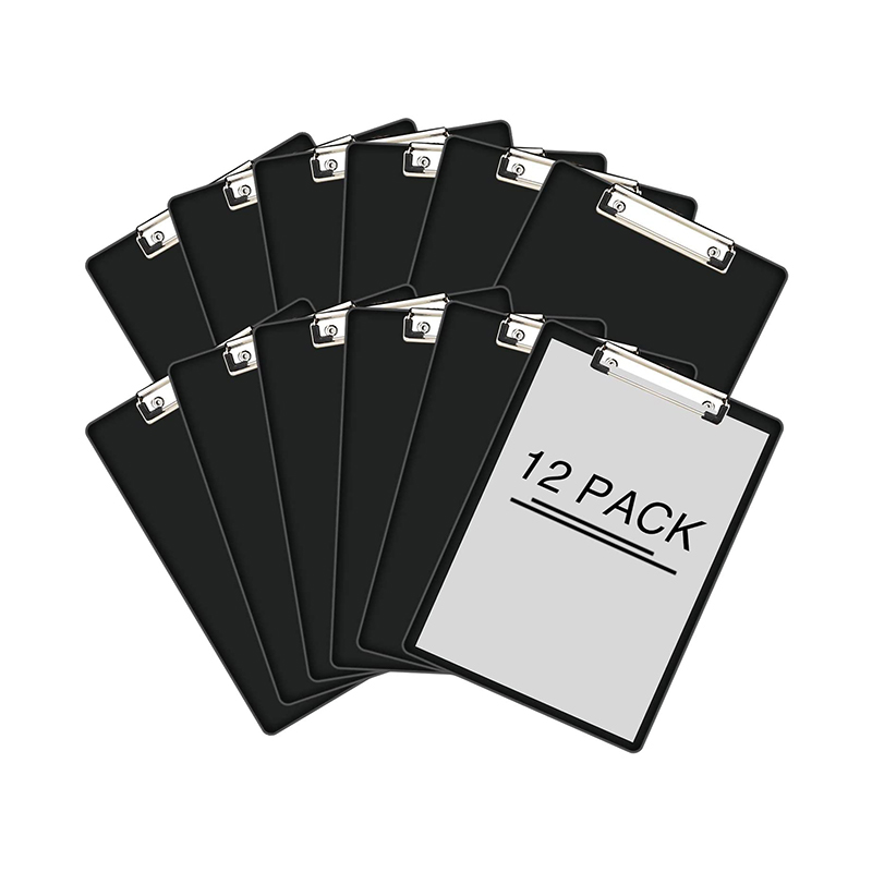 Useful Dark Blue Customize Logo Thick Clipboard Classification 3 Layer A4 File Folder
