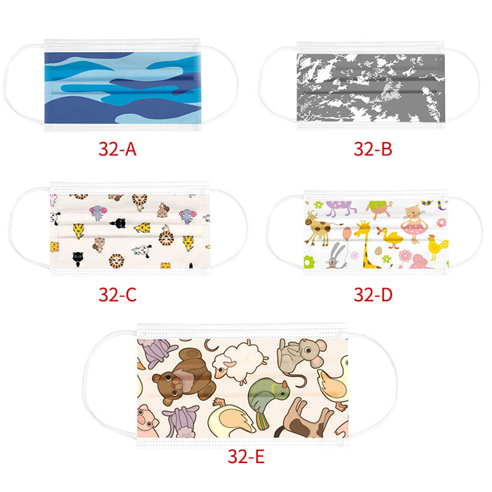Best Sale OEM Custom Printed Party Disposable Child Maskss Case 3 Ply Kids fashion Sleep Facemask Chain