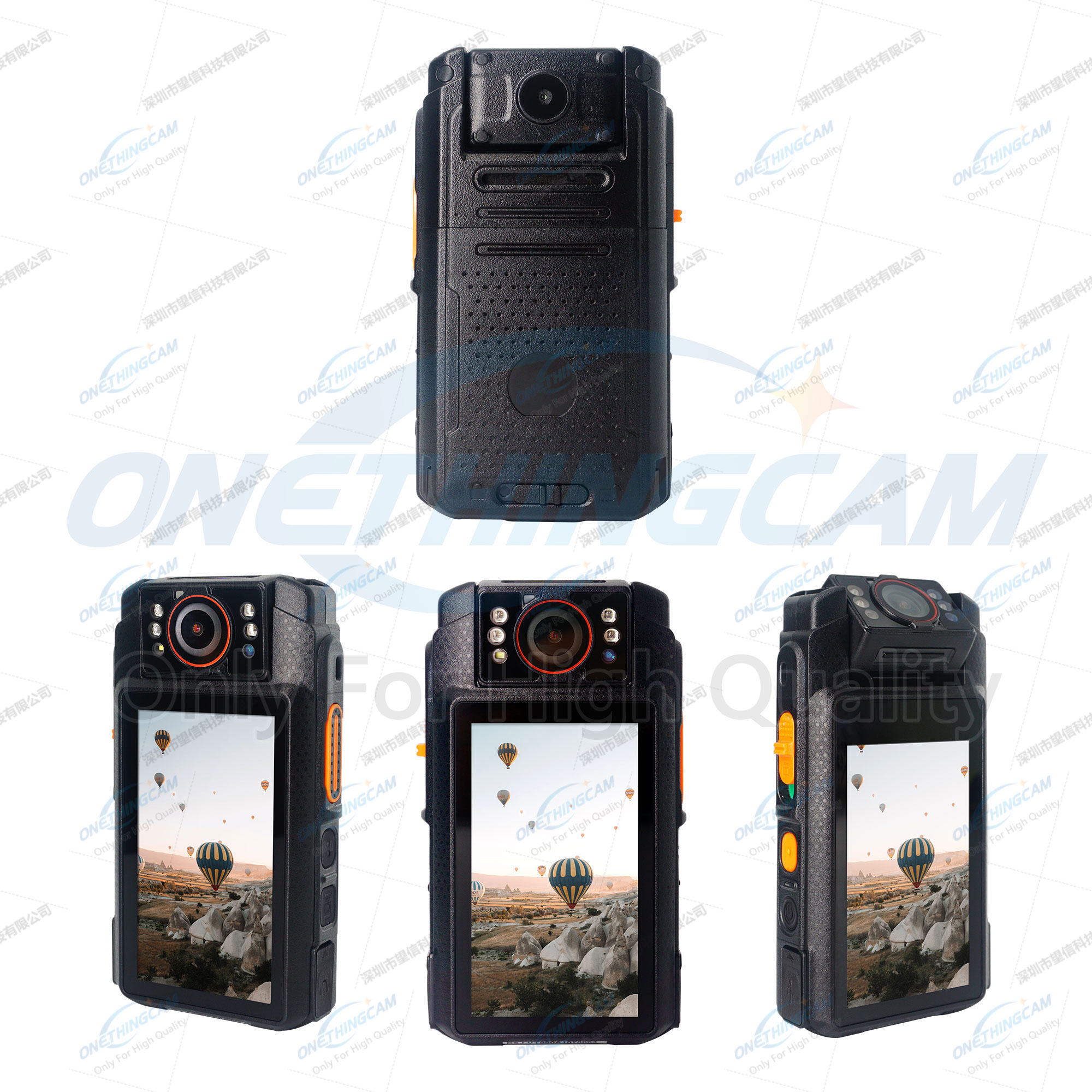 Камера ONETHINGCAM 4G на Android 9,0 с сенсорным экраном 3,1 дюйма, 1080p, 30 кадров в секунду, 32 ГБ памяти