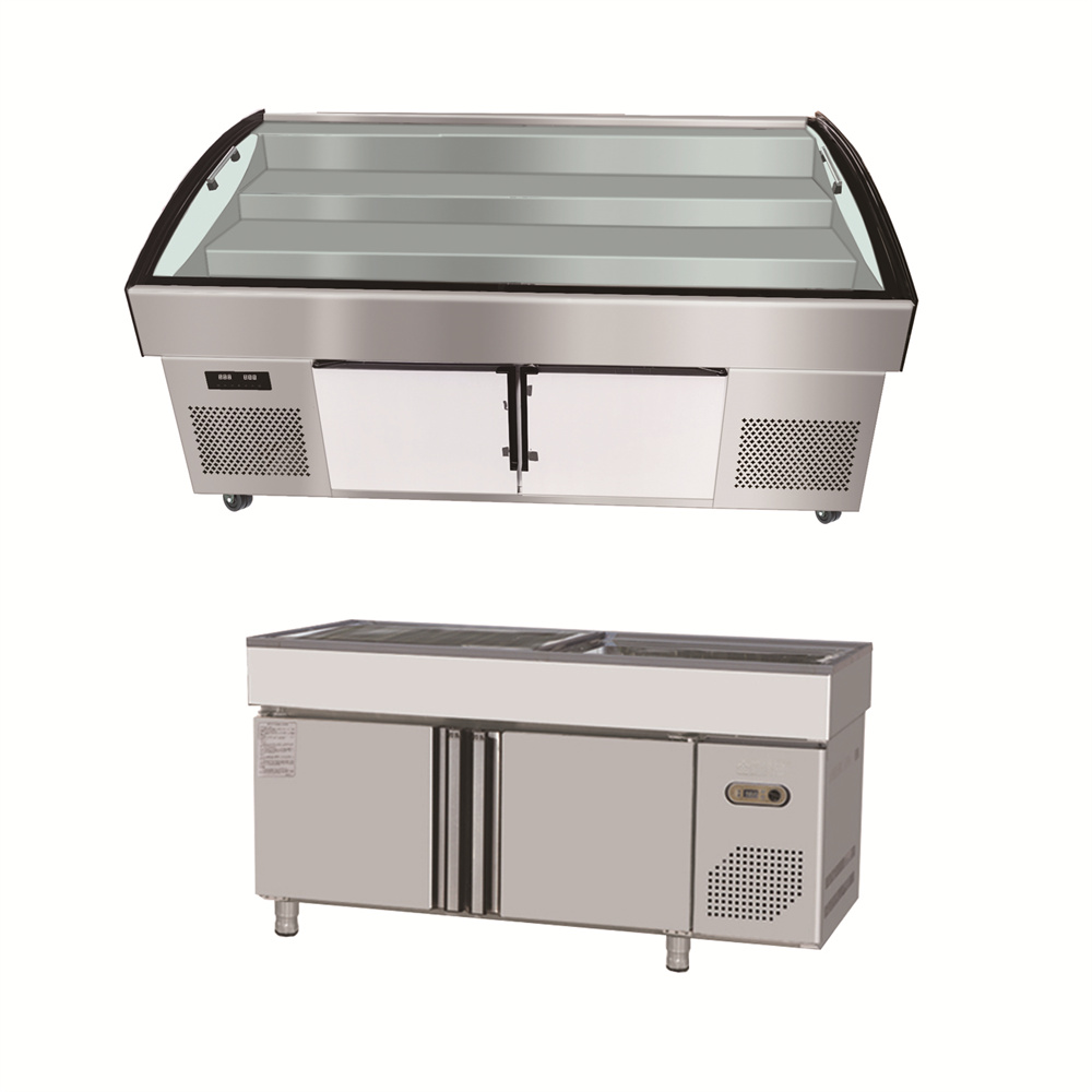 sliding door horizontal freezer big capacity commercial solar copper pipe freezer 780