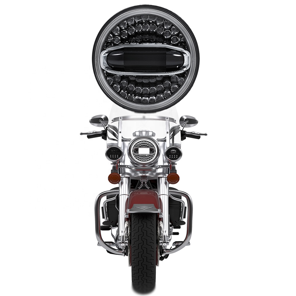 Для harley davidson аксессуары 7 дюймов светодиодные фары 7 дюймов светодиодные светильники 7 ''светодиодный налобный фонарь