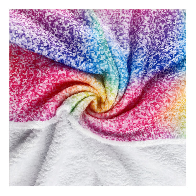 High Quality Custom Designer Logo Prints Double Sides Brushed Minky Fabric