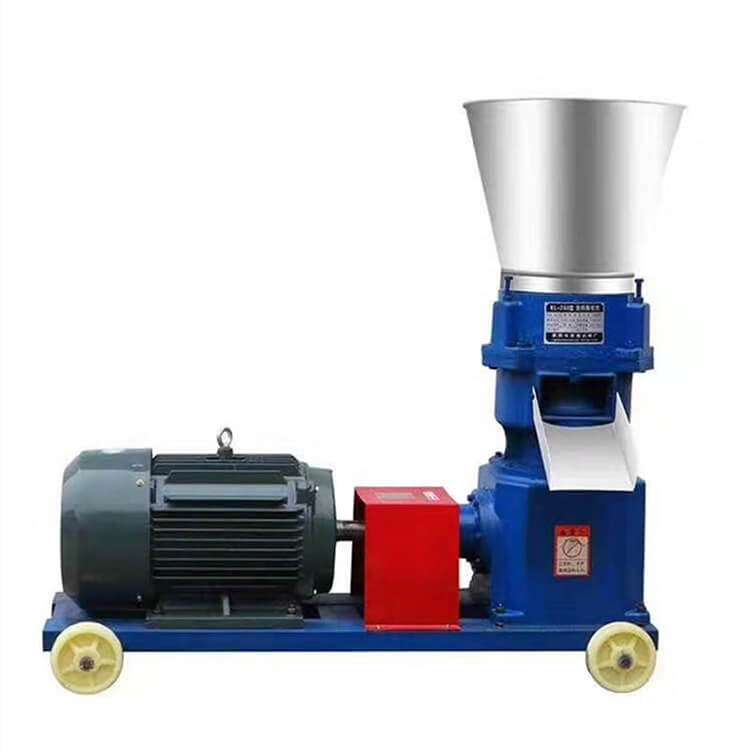Flat film feed pellet machine