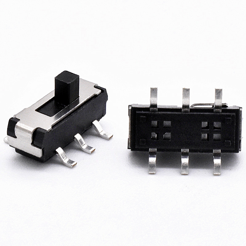 SK-05 6 pin SMT скользящий переключатель 2 позиции SMD вертикальный кнопочный переключатель