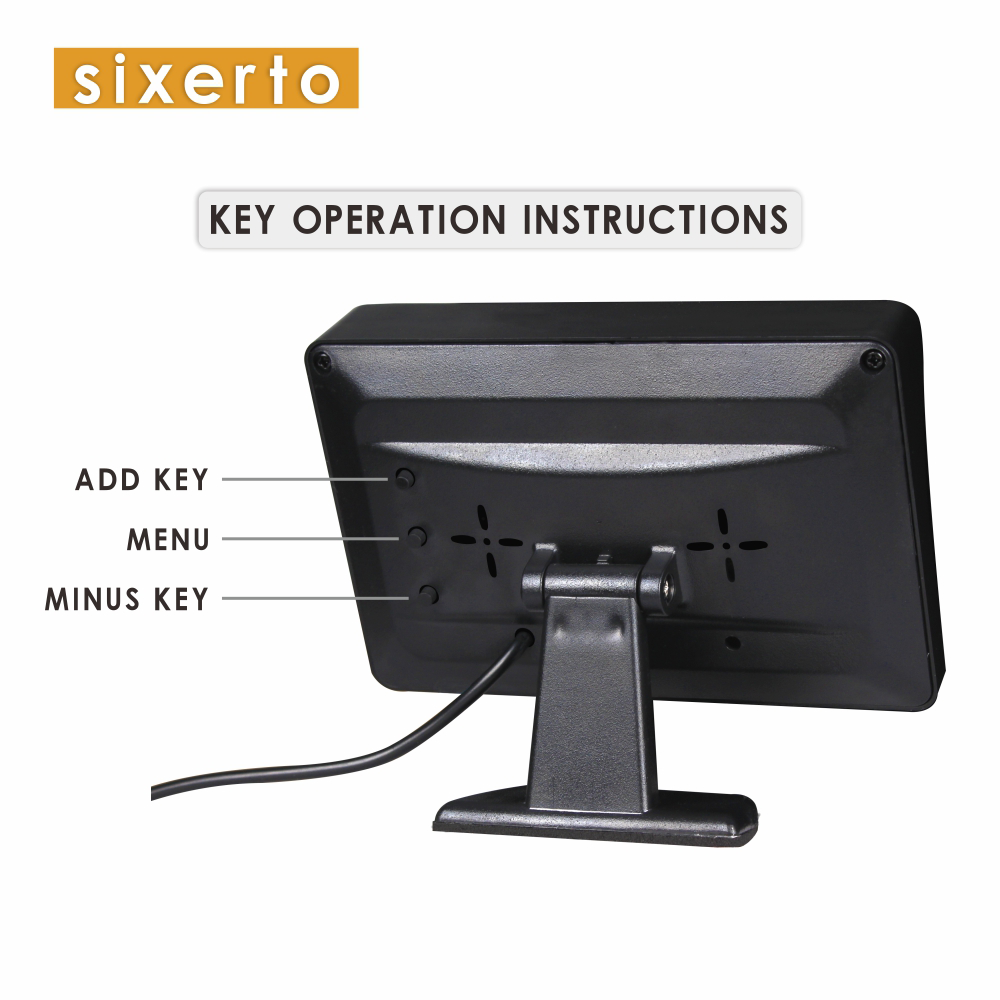 4.3inch Rear View Mirror Monitor High Definition Reverse Back up Display TFT LCD Mirror Screen Universal Car Parking Assistance