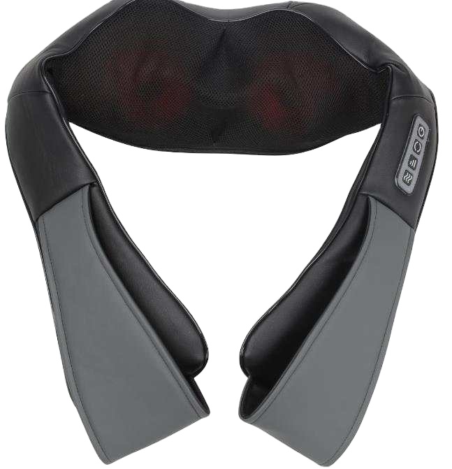 3-in-1 shiatsu neck and back massager pillow with 3d neck and back massage shawl 3d massage pillow