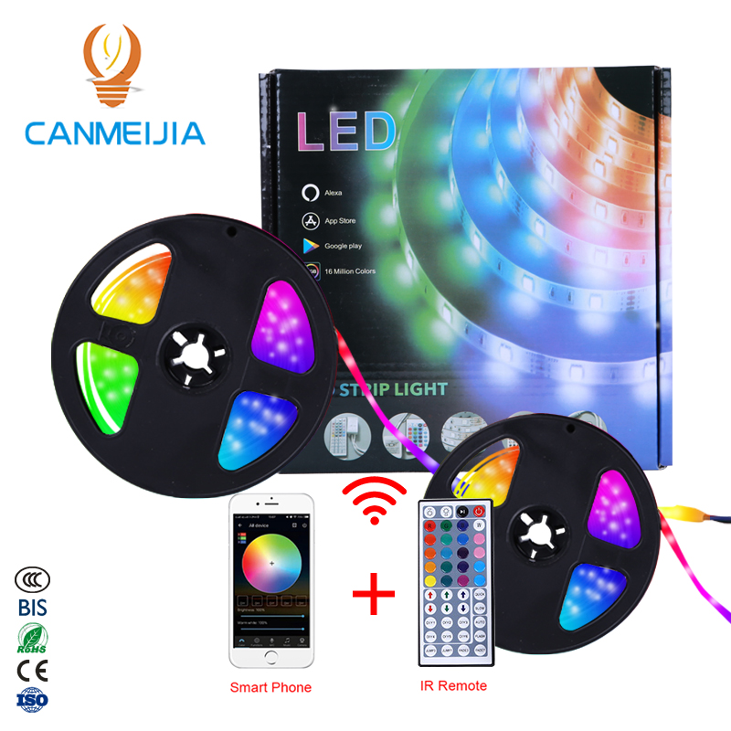 Светодиодные ленты 12 В, 5 м, СВЕТОДИОДНАЯ лента SMD 2835 RGB, сине-желтая, гибкая Водонепроницаемая светодиодная лента, Светодиодная лента 5 м