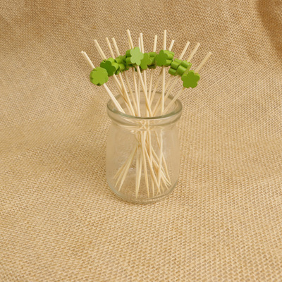 Round flower pot baoboo stick 12cm cocktail decorative stick dessert stick