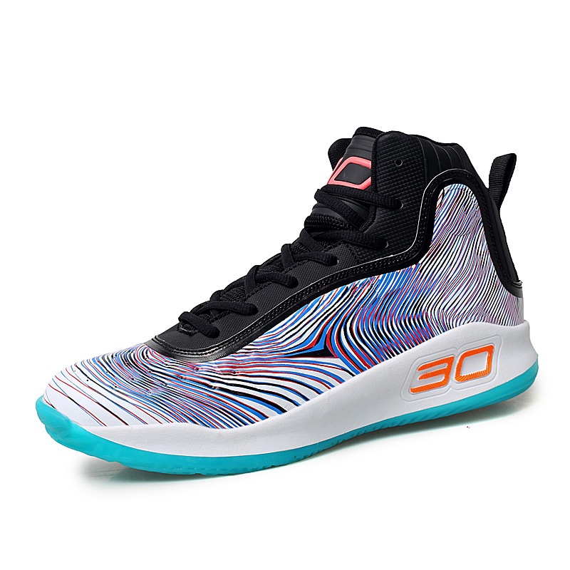 Hihn Cut Basketball Shoes Couple Unisex Bubber Outsole Sports Trend Shoes Men's Basketball Sneaker