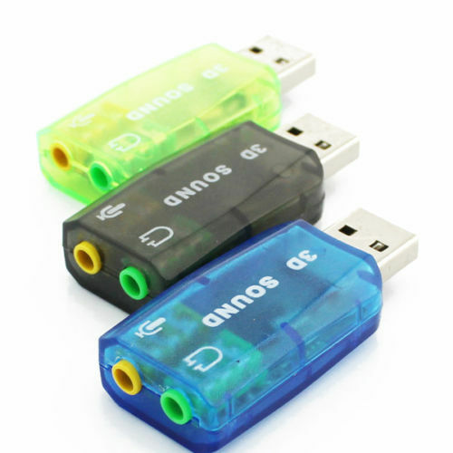 5.1 USB to 3.5mm mic headphone Jack Stereo Headset 3D Sound Card Audio Adapter PC