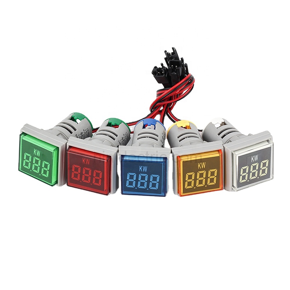 NIN mini 22 мм высокопроизводительный квадратный большой цифровой трубчатый панельный дисплей индикатор измеритель мощности