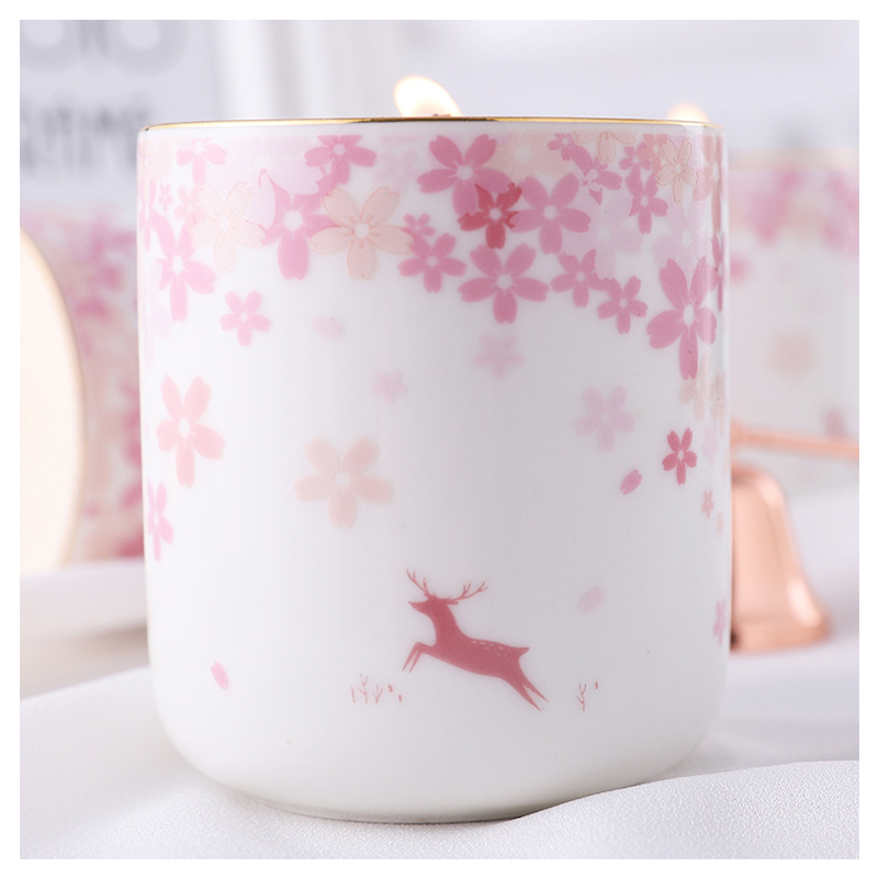 Wholesale Sakura Multi-Function Elegant Empty Candle Jars  Good Quality Nordic Style Custom Candle Jars