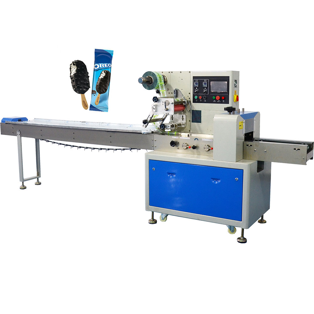 High speed popsicle/stick ice cream/sticky candy auto pillow packing machine