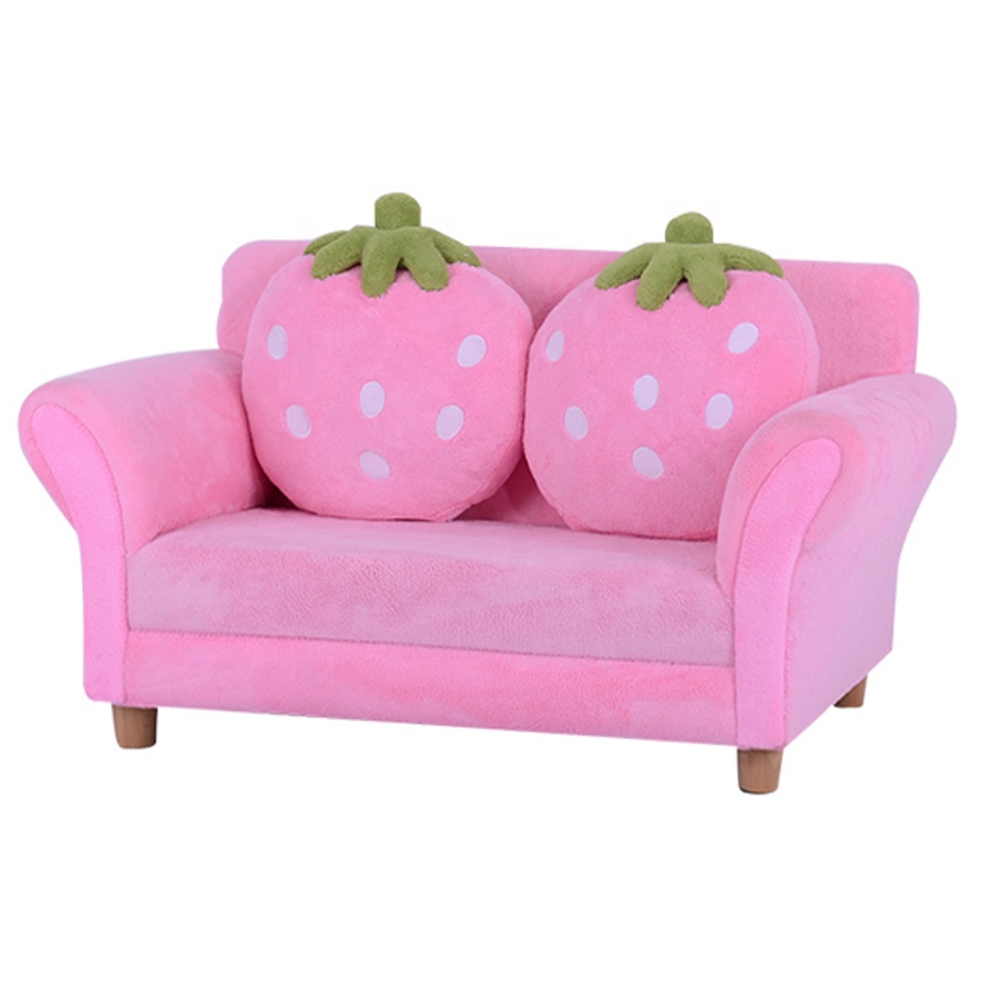 Children couch sofa With Strawberry Pillow
