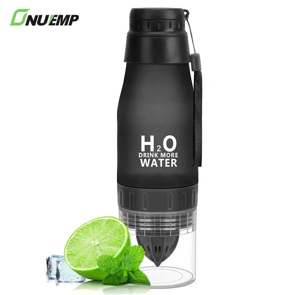 2020 Hot BPA Free Plastic Lemon Bottle Cup H2O Outdoor Sport Juice Fruit Infuser Lemon Infused Water Bottles