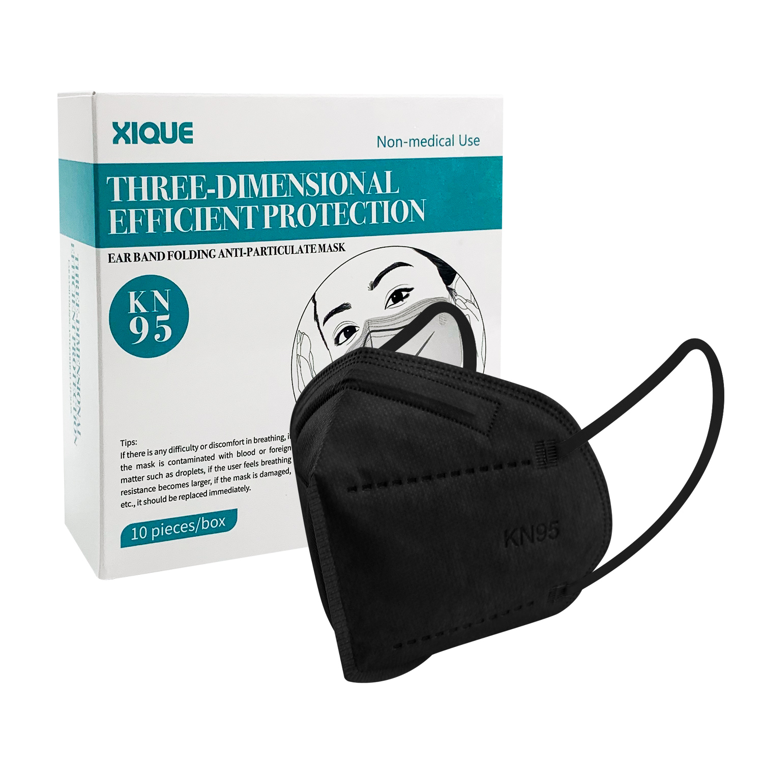 GB2626 KN95mask Manufacturer Disposable Respirator Filtering Black Colors Face Mask Cubrebocas Mascaillas KN95