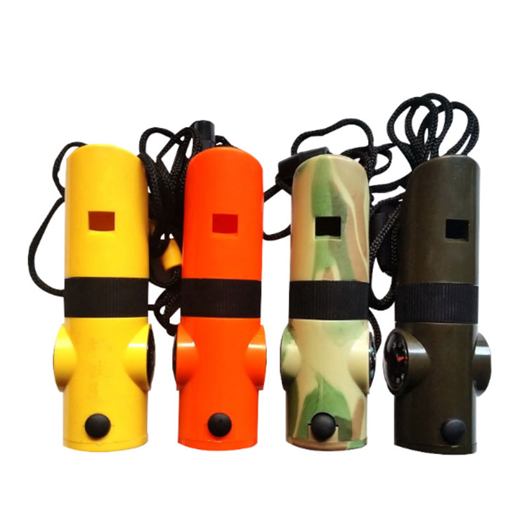Wholesale Training Survival Safety Compass Whistle With Light