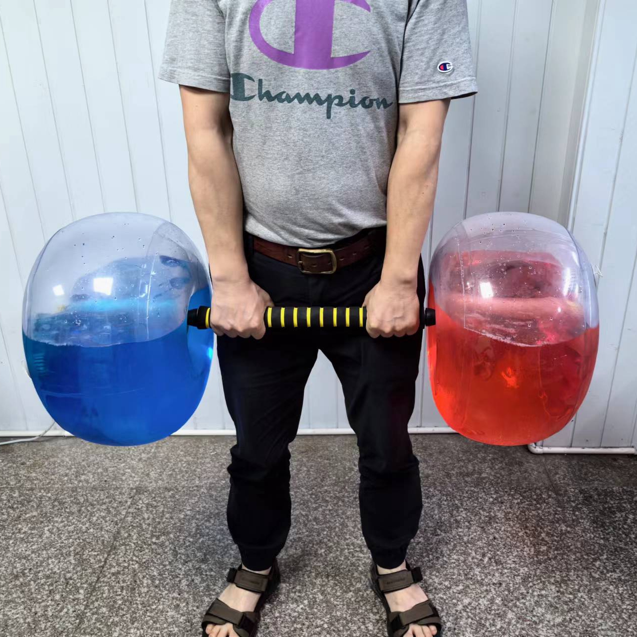 New Design High Quality Max 28KG Weight Lifting Fitness Gym Equipment Water Barbell Plate without bar