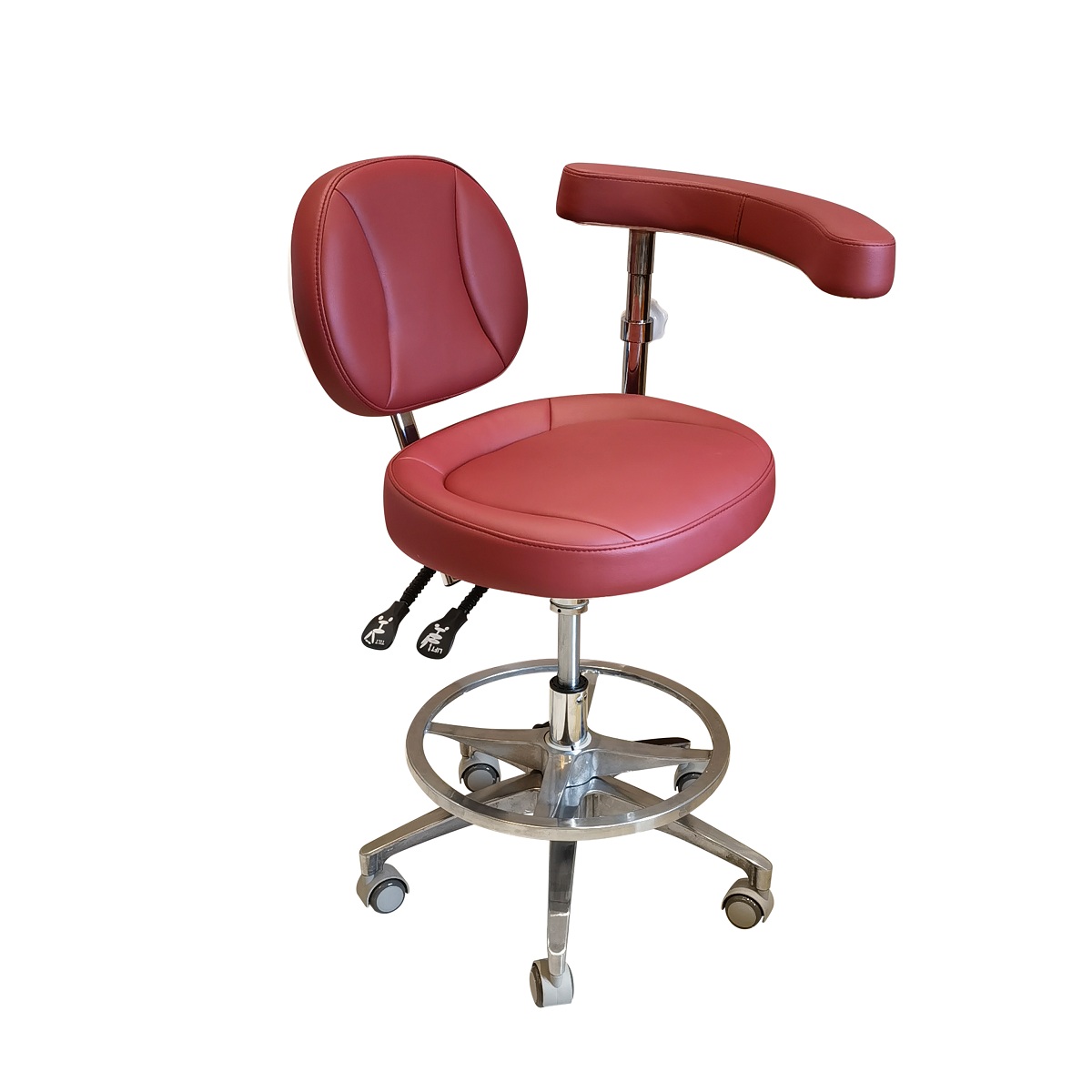 RED microscope hospital dental clinic assistant stool medical doctor nurse operating saddle dentist stool chair