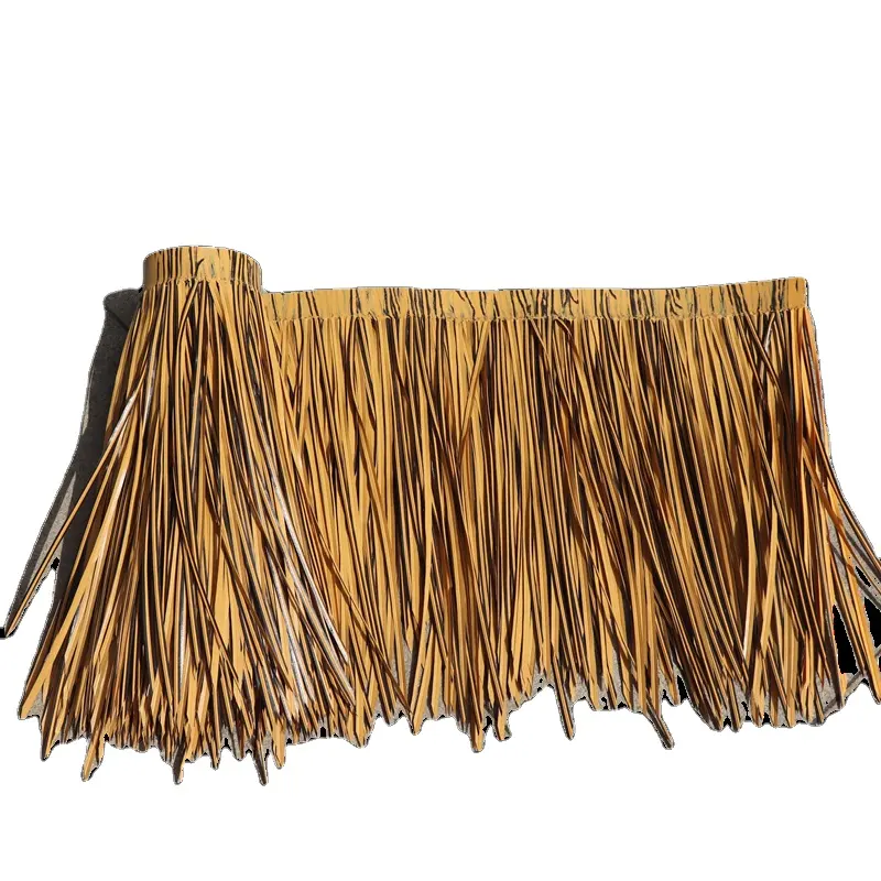 Factory Wholesale Ecofriendly Pvc Pe Plastic Roof Artificial Synthetic African Tropical Palm Thatch Roofing