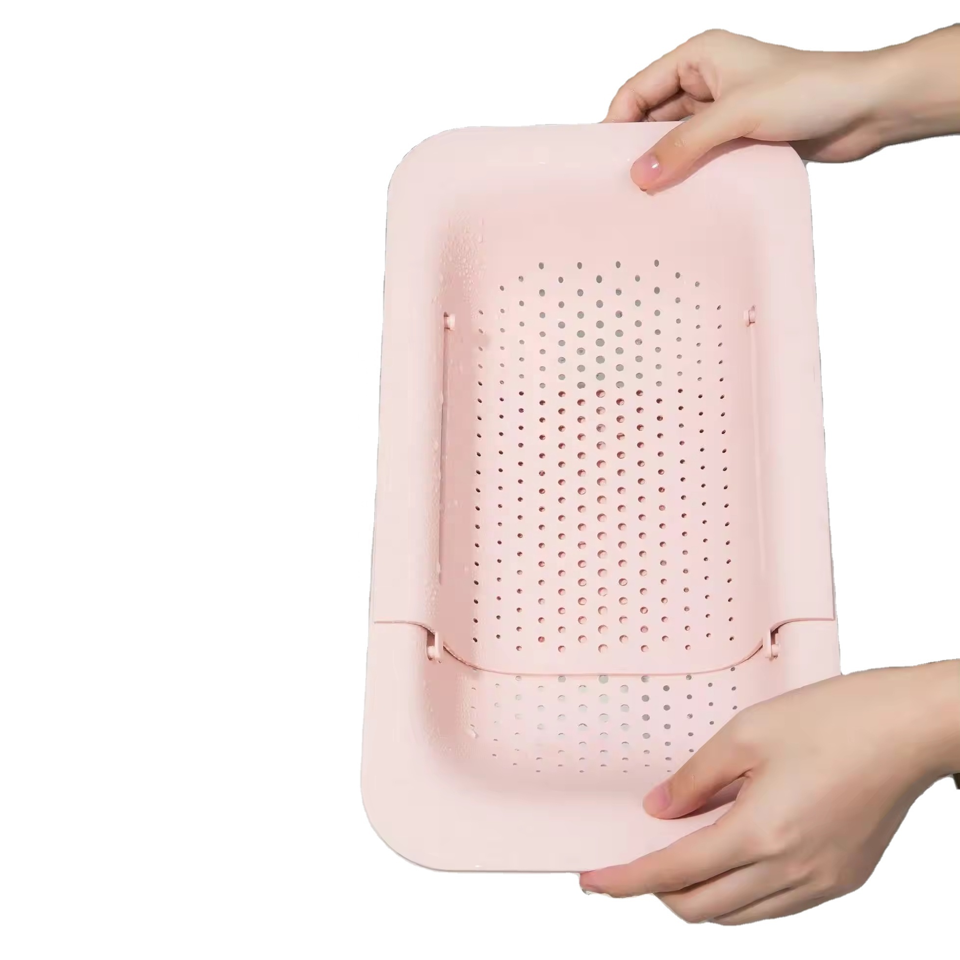 Hot Selling Original Design New Product double layers Vegetable Fruit Washing Bowl for Kitchen Plastic Drain Basket