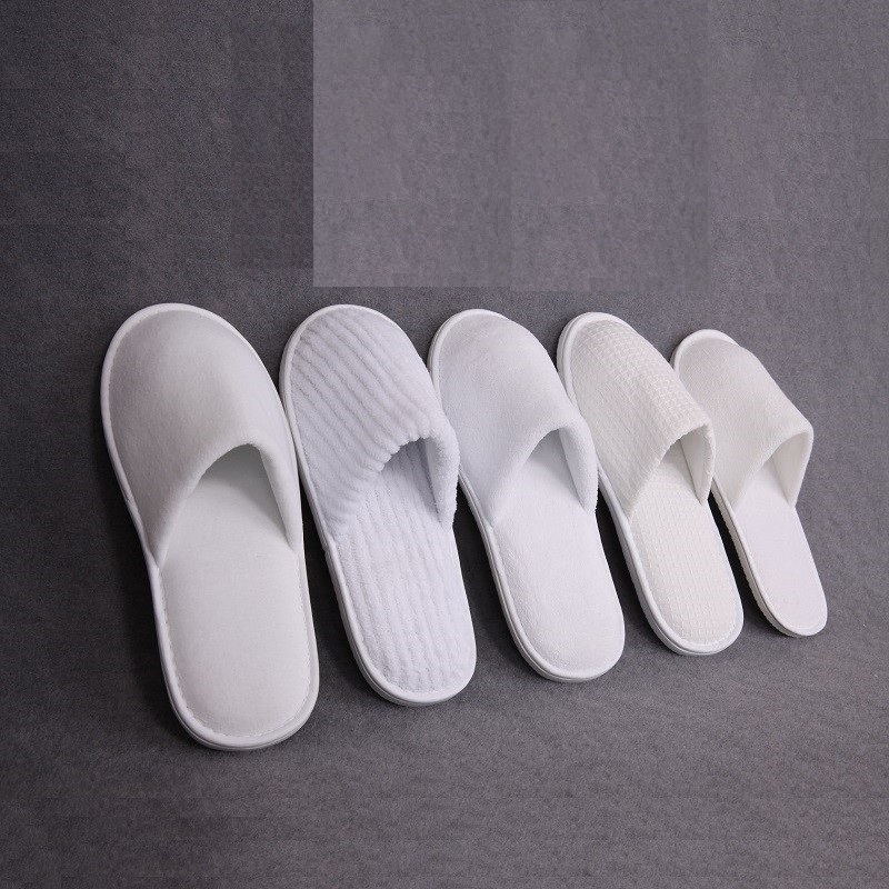 Unisex Closed Toe Disposable Slippers, Custom Logo, Hotel, Home, Guest, Men, Women, open Toe, Terry Towel