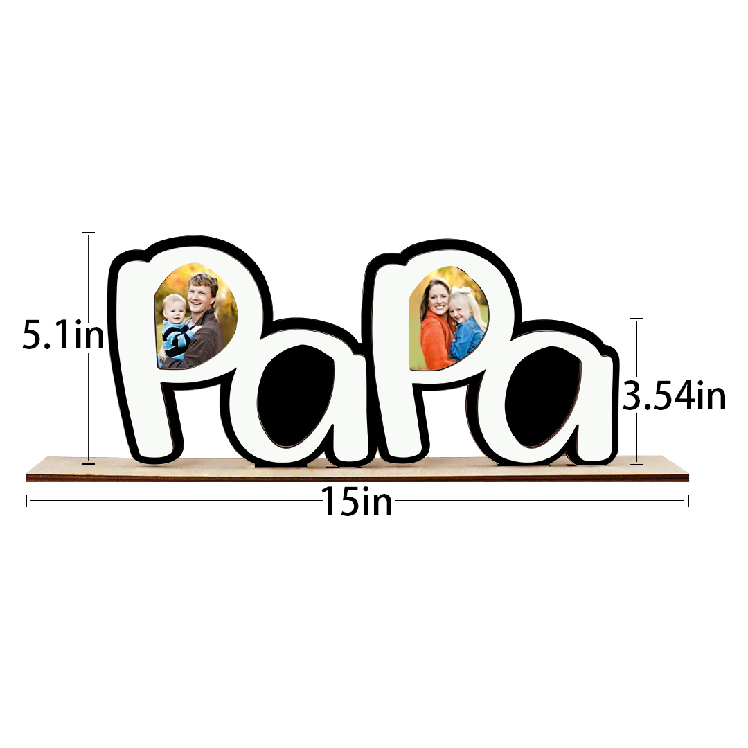 Wooden Plaque Engraved Home Decorations Ornament Gift dad Papa for Farther's Day Thanksgiving Gift
