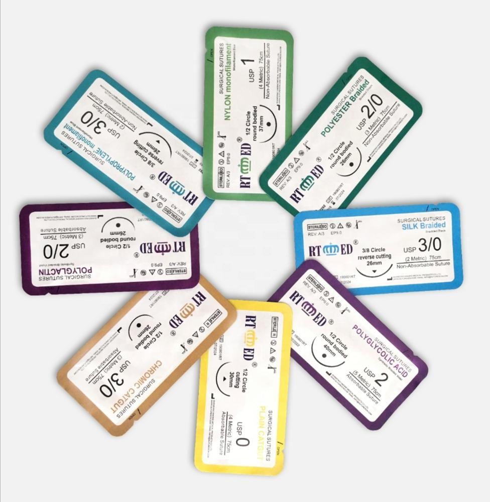 Medical Sterile Absorbable PDO/Chromic Catgut/Silk/PGA Surgical Sutures
