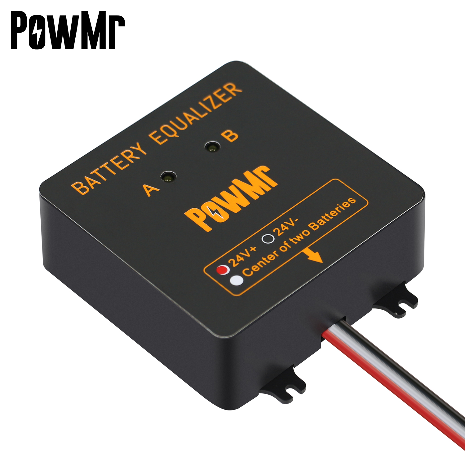 PowMr BE24 Battery Balancer Charger Controller 24V Solar System Battery Equalizer for Gel Flood AGM Lead Acid Battery