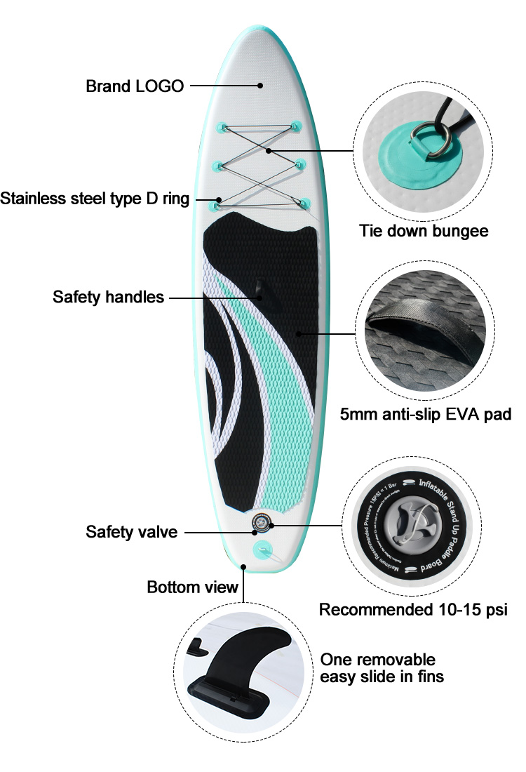 2021 drop shipping new design 9ft paddle board inflatable surfboards